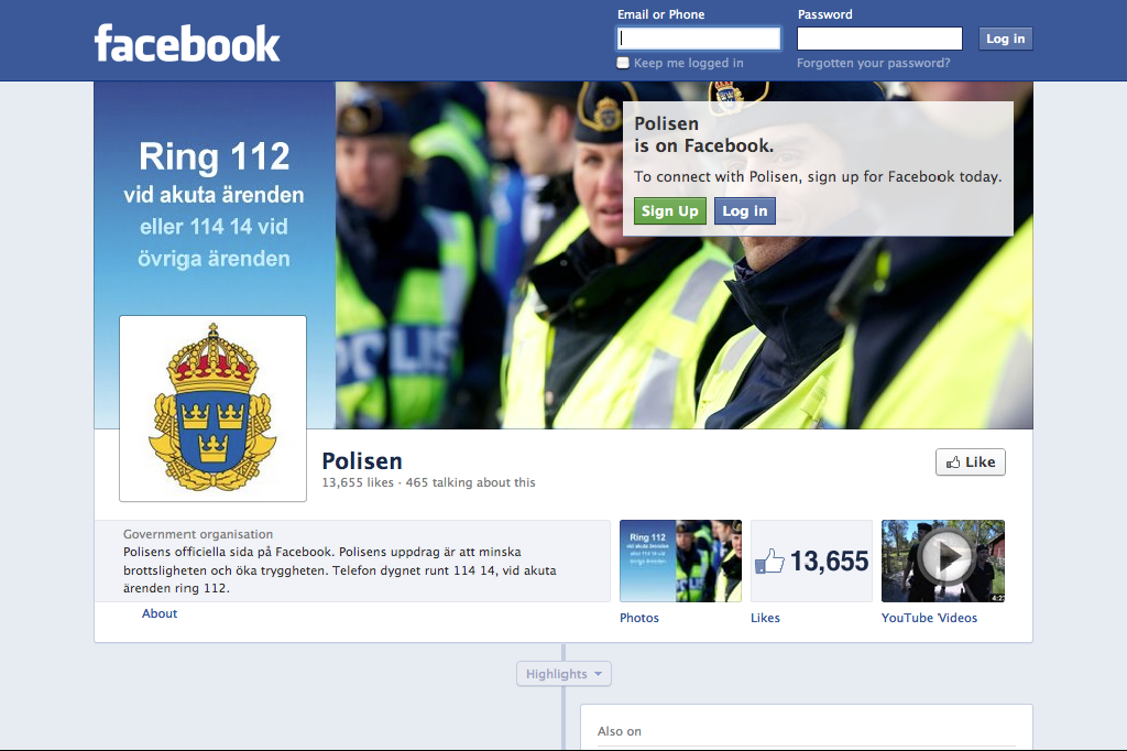 Polisen, Tips, Sociala Medier, Brott, Facebook